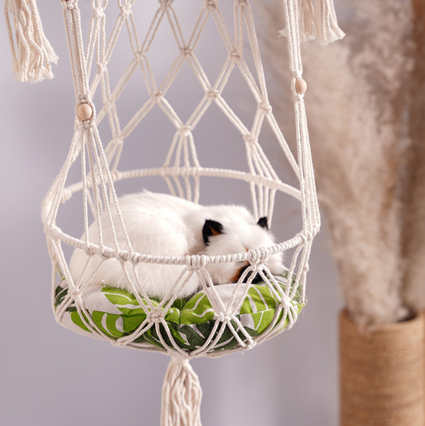 cama de vime de suspensão do gato